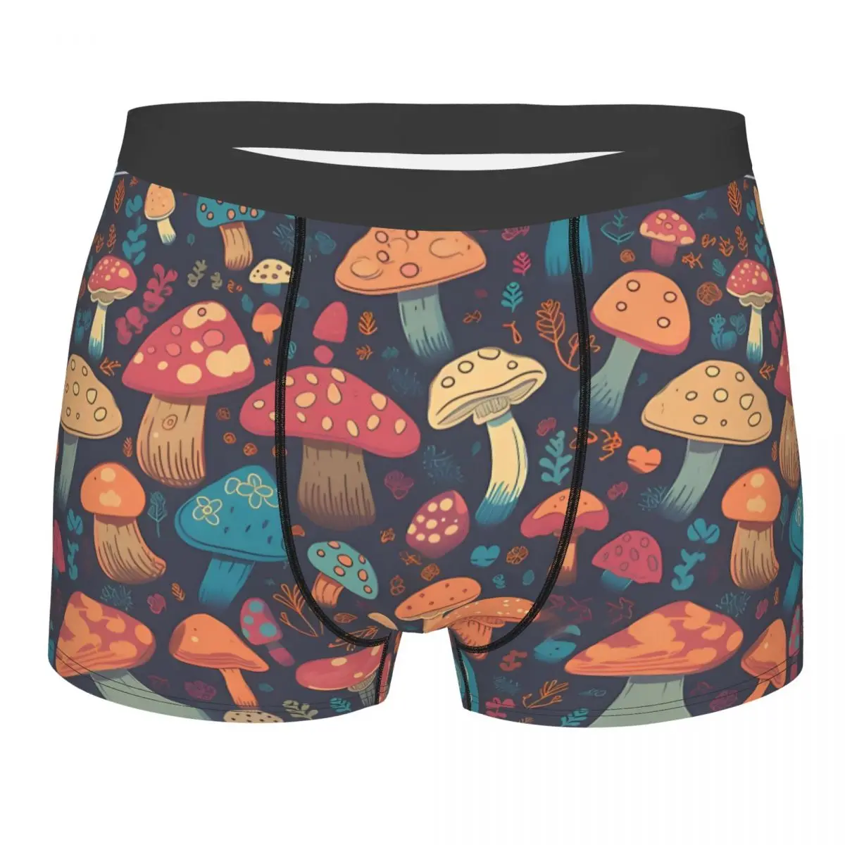 Mushroom Pattern Man's Boxer Briefs Underwear Highly Breathable High Quality Gift Idea