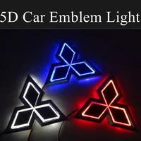 Emblema trasero delantero de coche 5D, luz LED brillante para Mitsubishi ASX Mirage Ralliart Outlander Lancer Pajero Eclipse Galant