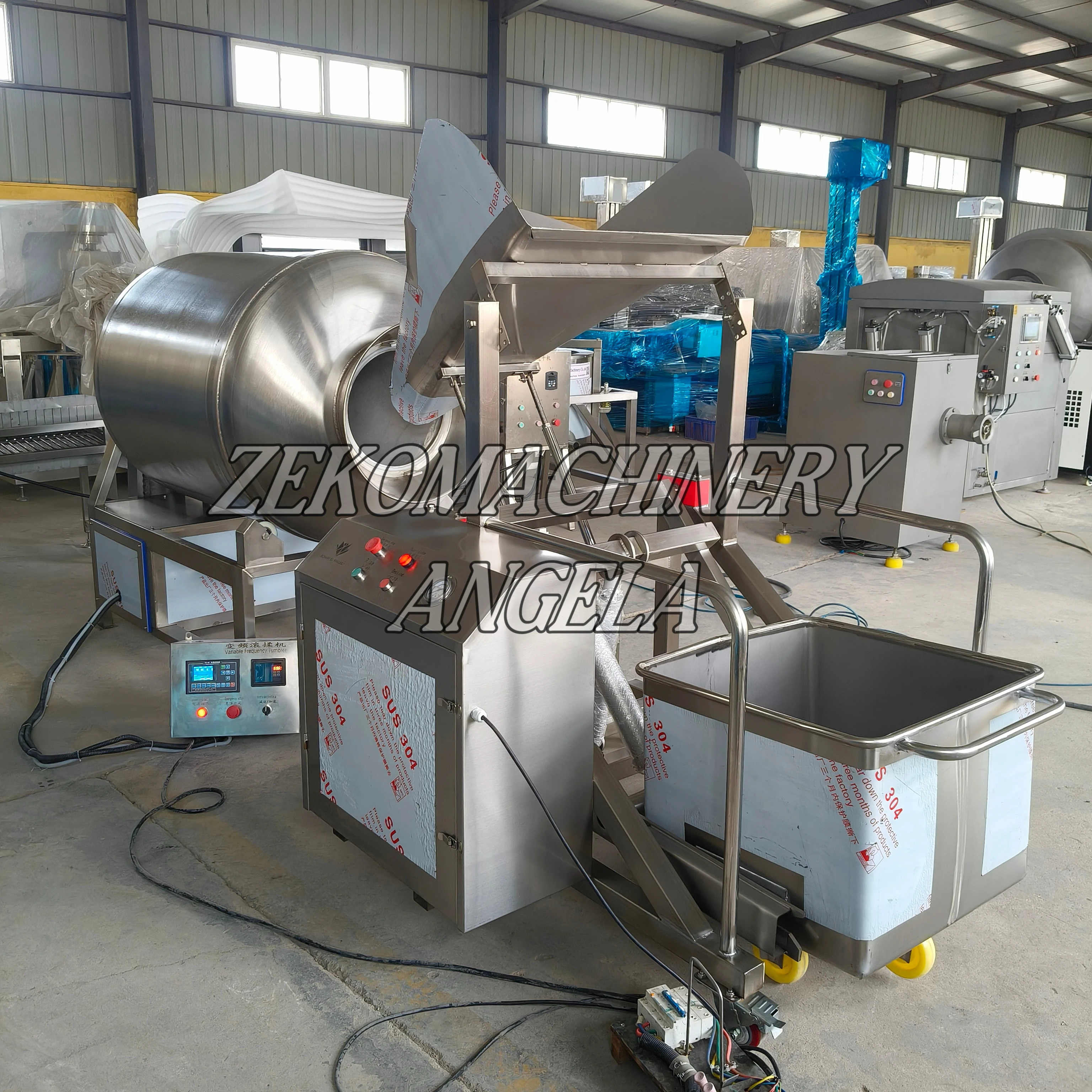 Commercial Large Flavor Machine for Beef Mutton Fish Pickling Hydraulic Vacuum Meat Tumbler Marinade Machine-Food Processing