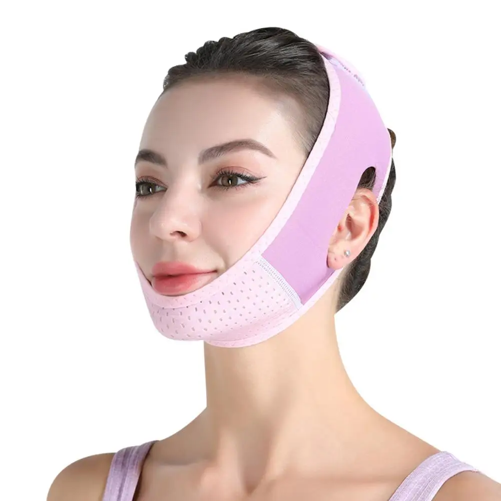 Neues Design v Linien formung Facelift ing Gürtel Skulptur Schlaf wieder verwendbare Gesichts schlankheit Maske Reduzier riemen Doppel linie v Kinn q9i1