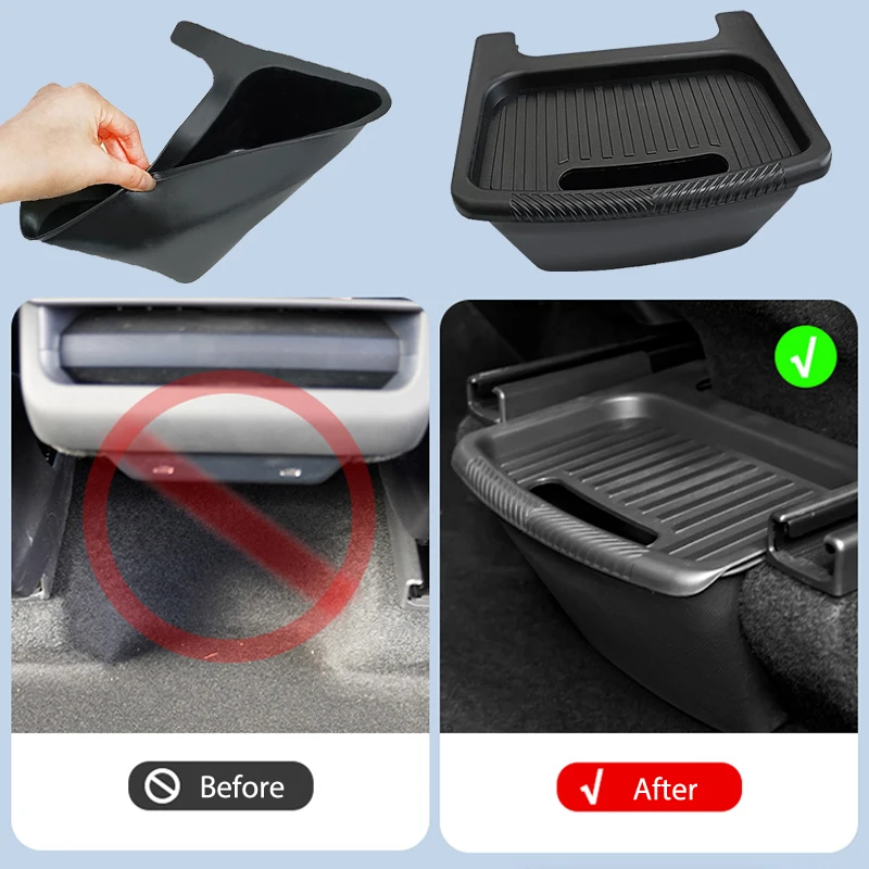 Für Tesla Modell Y Wacholder Zubehör Lagerung Box Set Verstauen Aufräumen Lagerung Box Mülleimer für Modell Y Wacholder 2025 2026 – Detail 4