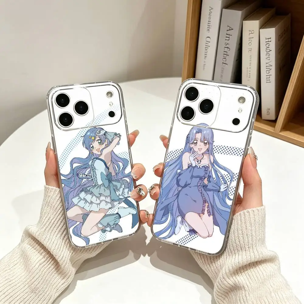 Funda de Silicona Suave Transparente con Diseño de la Sirenita Mélodica para iPhone 17, 16, 15, 14, 13, 12, Pro Max, 16 Plus, XS