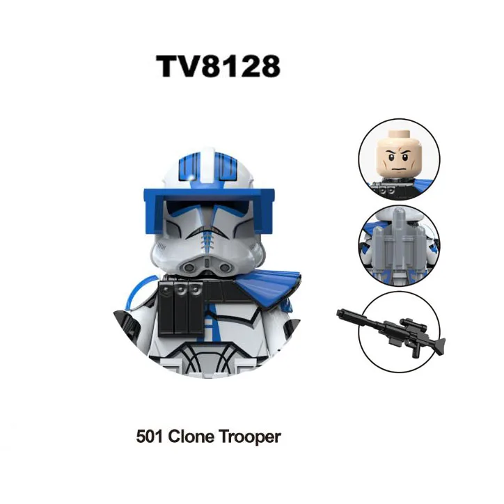 Building Blocks Battle Drold Brick Chewbacca Figure 501 Clone Trooper TV8076 MY911 Han Holo C032 C033 gifts mini Assembly Toys