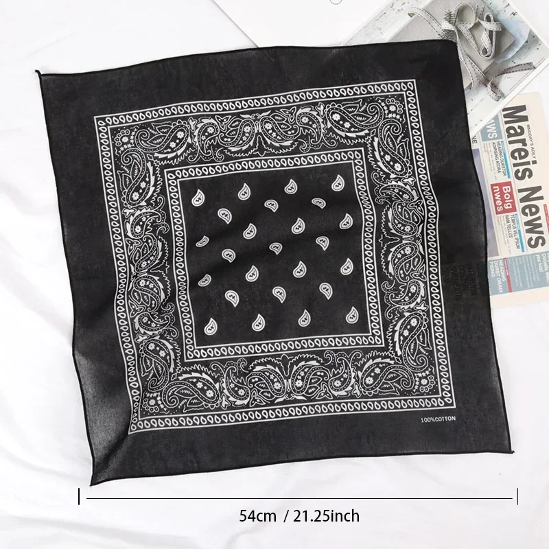 Unisex Cotton Hijab Women Printed Square Scarf Cycling Bandana Sun Protection Neck Cover Scarves Handkerchief Outdoor Headwear