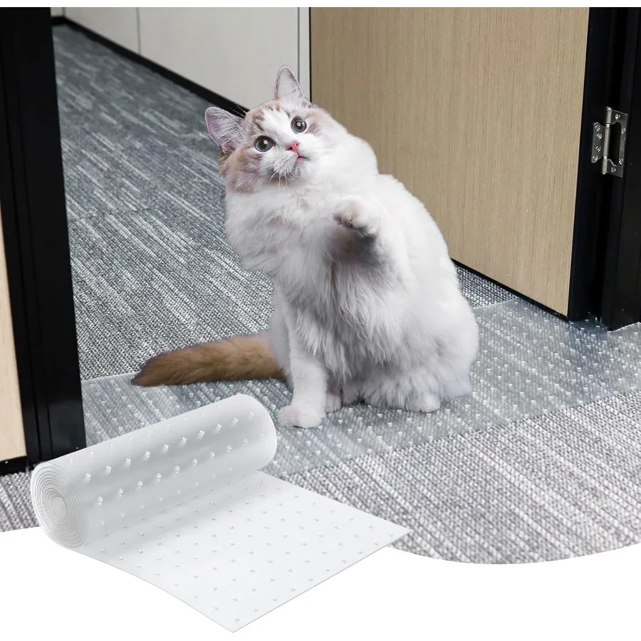حامي السجاد للحيوانات الأليفة 3.6Ft حامي السجاد البلاستيكي للمدخل المضادة للخدش السجاد سهلة القطع عداء الأرضية تحت #1