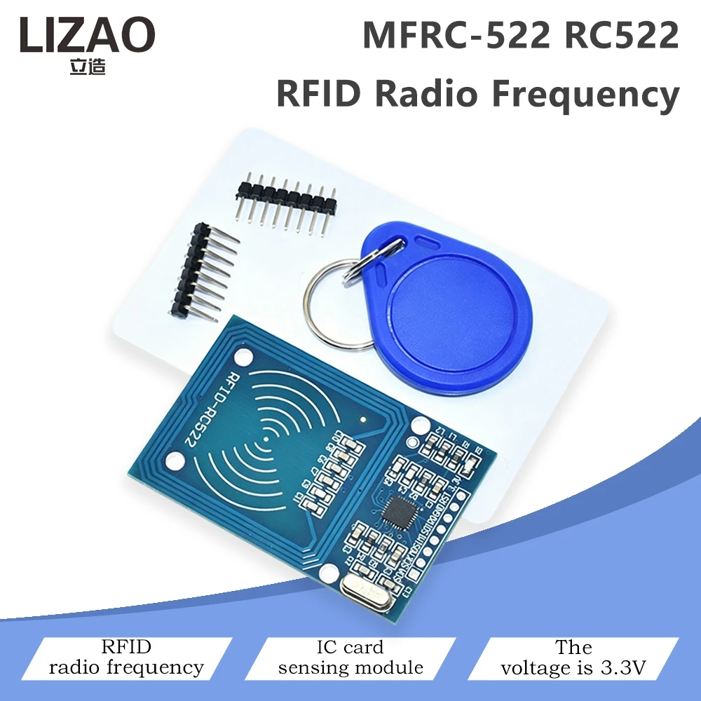 MFRC-522 RC522 RFID Radio Frequency IC Card Sensor Module 13.56MHz 3.3V SPI Communication Complete Kit