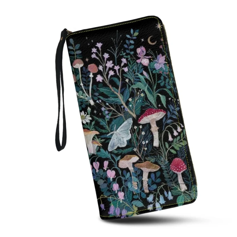 Belidome Women Mushroom Wallet RFID Blocking PU Leather Multi Credit Card Large Capacity Zip Around Clutch Travel Purse Wristlet