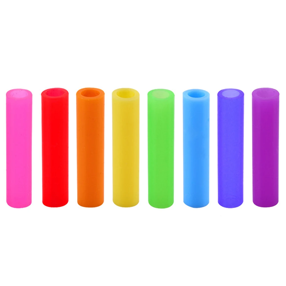 Stainless Steel Straw Package Random Color Straws Drinking with Silicone Tips Scratch-resistant Sucker