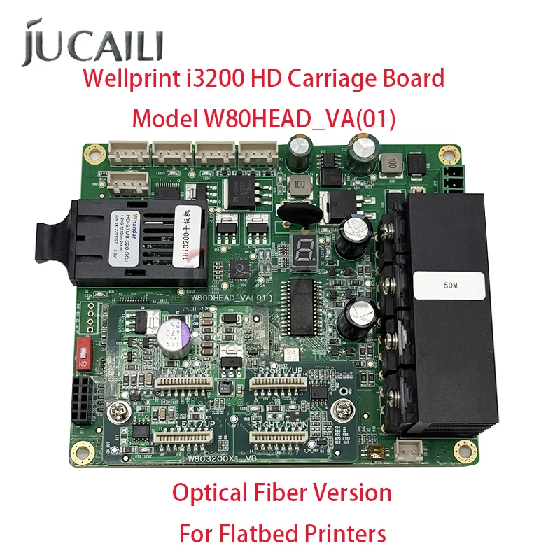 JUCAILI i3200 Single Head HD Carriage Board for Wellprint – W80HEAD_VA(01) – Optical Fiber Version – Flatbed Printer Part