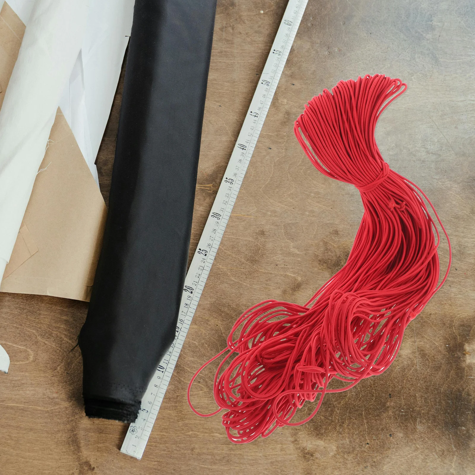 

Red 100m Round Elastic Band 2.5mm Stretch Cord DIY Craft Making Mask Accessories Ribbon String Elastic Band Round String