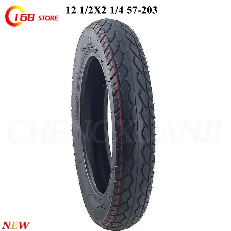 12Inch tubeless tire (57 -203)12 1/2 X 2 1/4 Electric Scooter for Bike Stroller Urban Fits Many Gas 12x2.125 Outer Tyre Rubbe