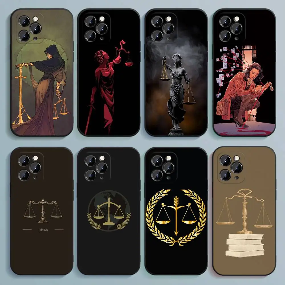 

Law Lawyer Judge Phone Case For iPhone 17,16,15,14,13,12,Pro,Max,Plus,E,SE4,Air,Mini Black Soft Cover