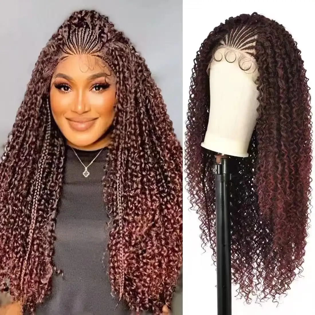 

Full lace synthetic hair wig super soft high quality