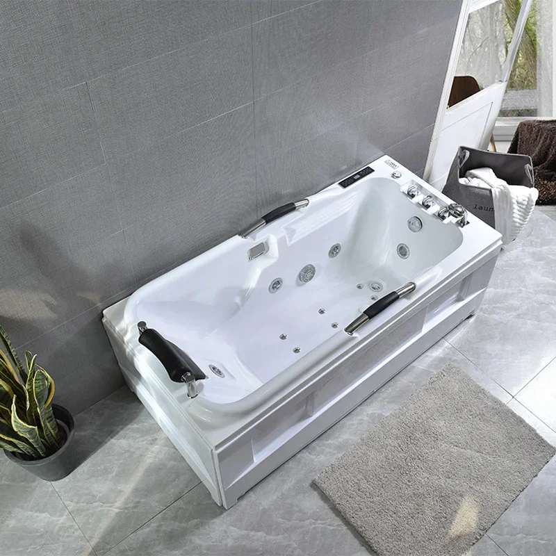 #Thermostatic Insulation Acrylic Adult Home Bathtub With Jet System For Spa Project And Relaxing Hydrotherapy