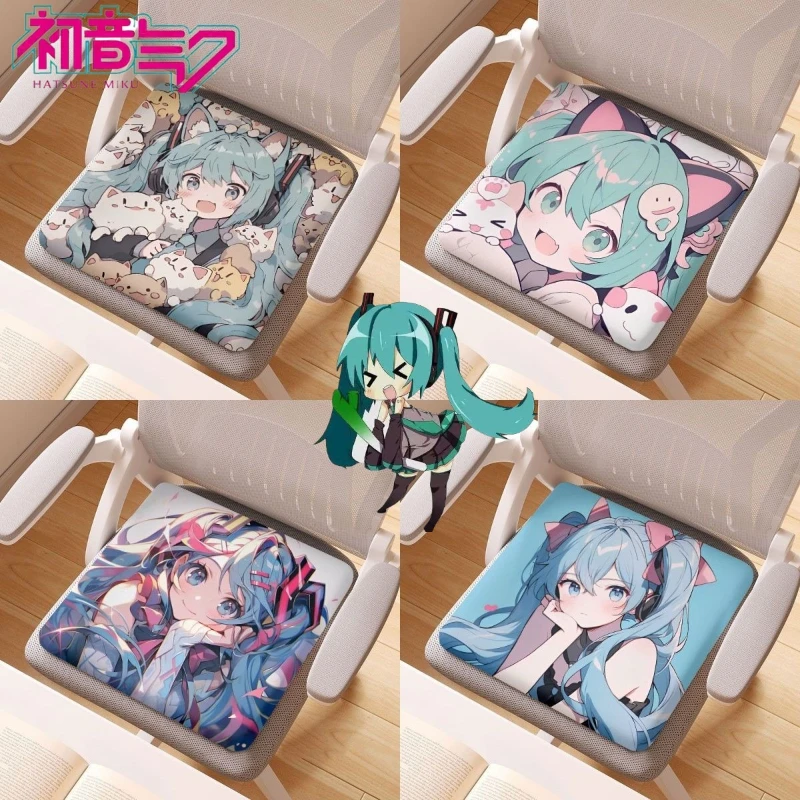 

Girl cute cartoon creative anime peripherals Hatsune Miku student bedroom soft skin-friendly breathable new kawaii bench cushion