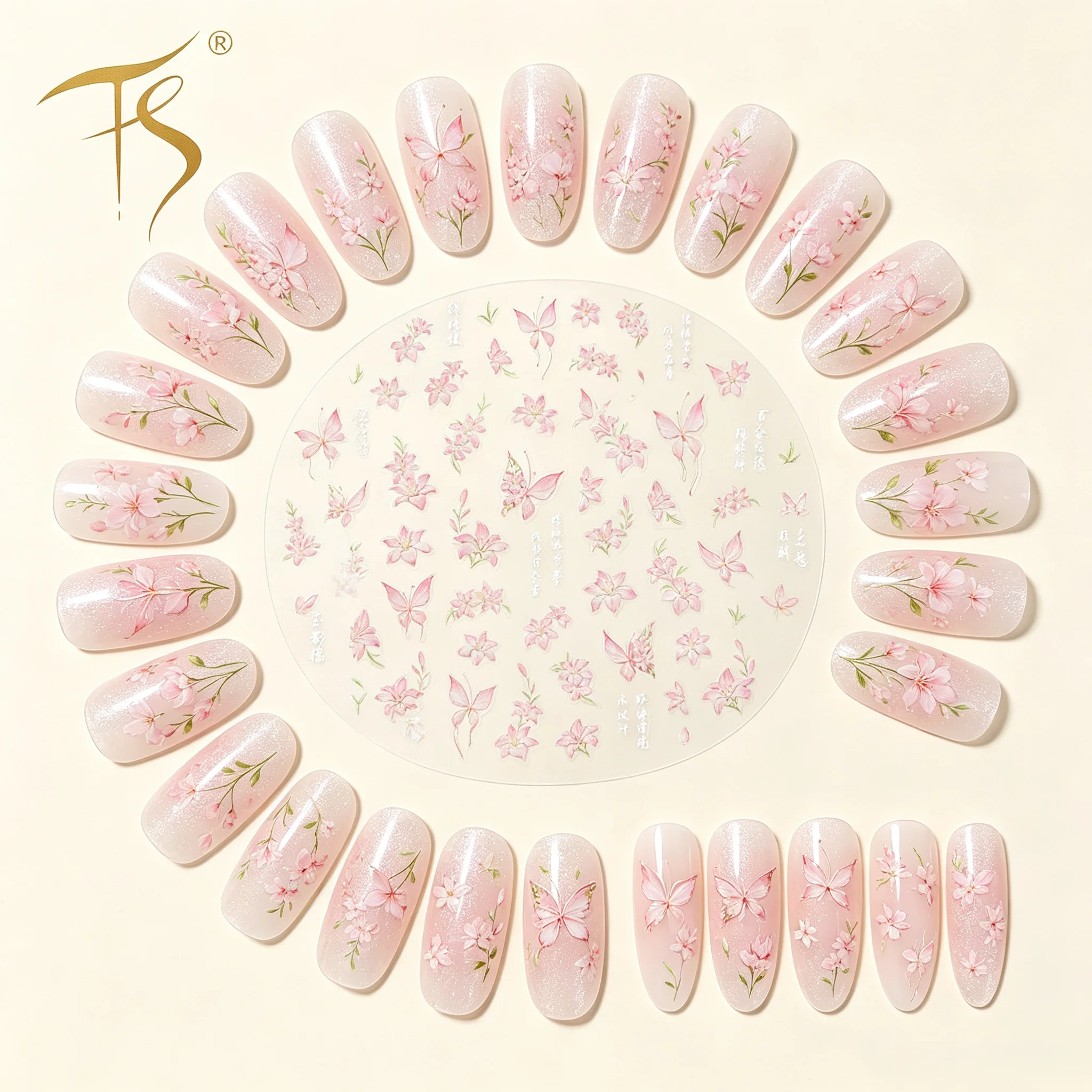 Nail Art Elegan - Autocollants pour ongles TENSOR NAIL, motif