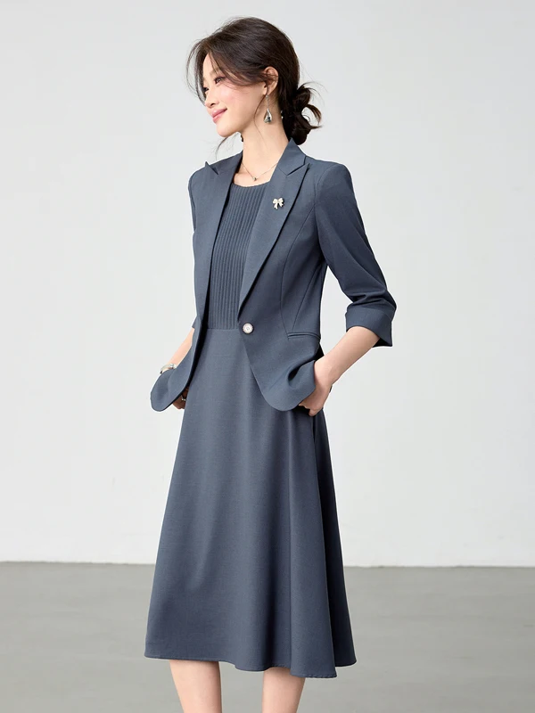 

Fashionable Professional Women's Suit Two-Piece Set Slim Fit Summer New Style Interview Clothes for College Students