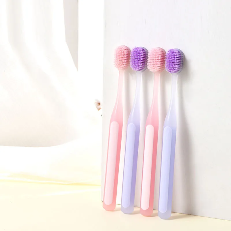 Dense Plant Soft Bristled Couple's Toothbrush Household Wide Adults Oral Care Cleaning Brush Travel Set Can Clean Tongue Coating