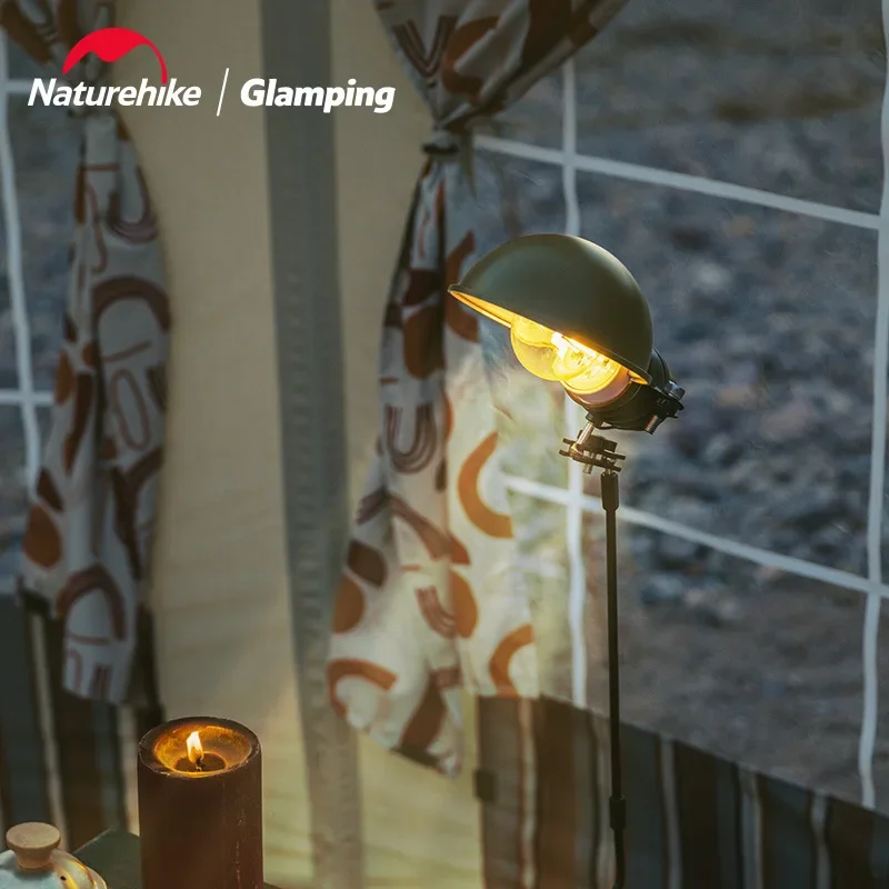 Naturehike-Outdoor Waterproof Camping Clip Lamp, 360 Graus Rotary Base Adesiva Magnética Table Lamp