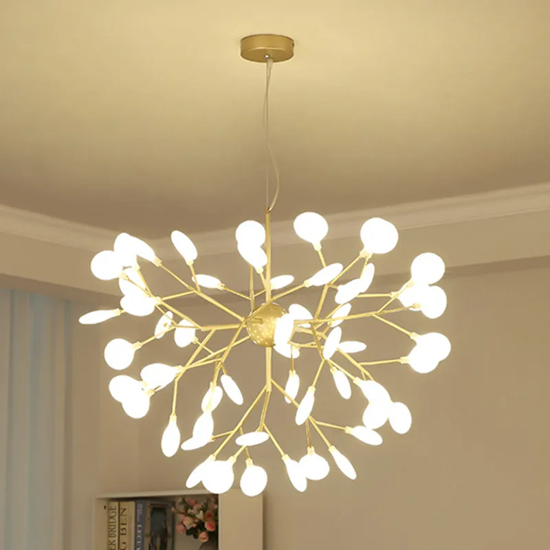 Modern Firefly LED Chandelier For Living Room Bedroom Kitchen Pendant Lamp Decorative Gold Firefly Design Ceiling Hanging Lights