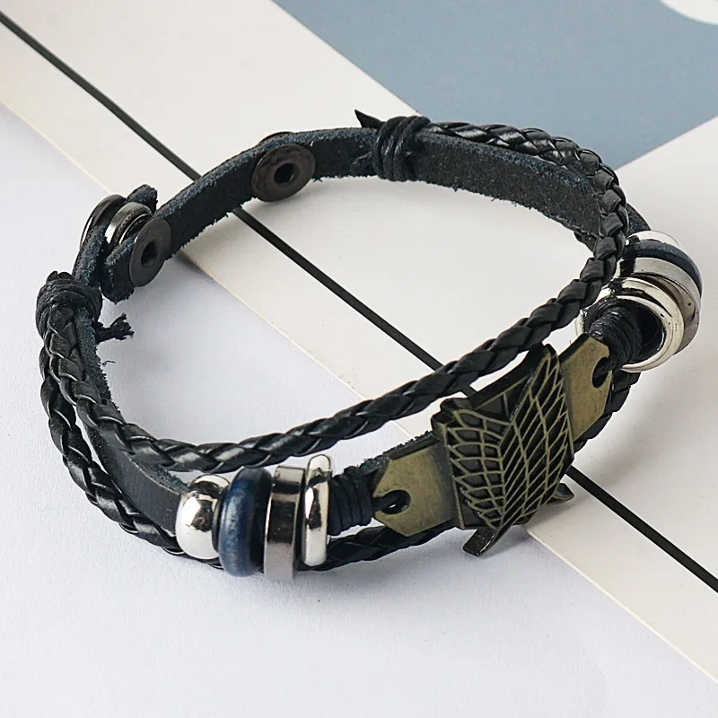Anime Attack On Titan Investigation Corps Logo Bracelet