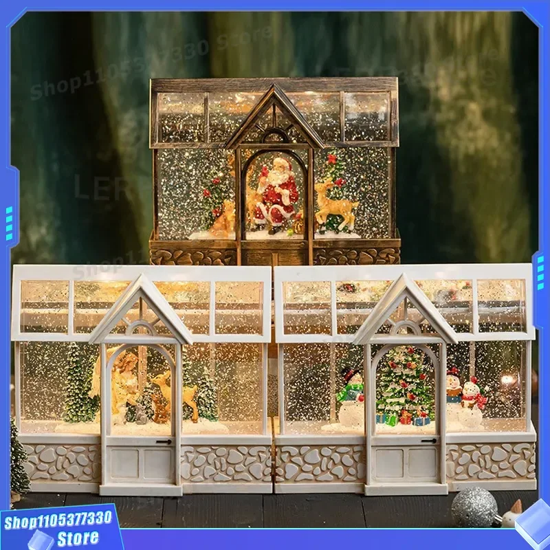 Shangxiang Crystal Ball Music Box with Snowflake and Christmas Tree Design Perfect Gift for Girls Children Birthday