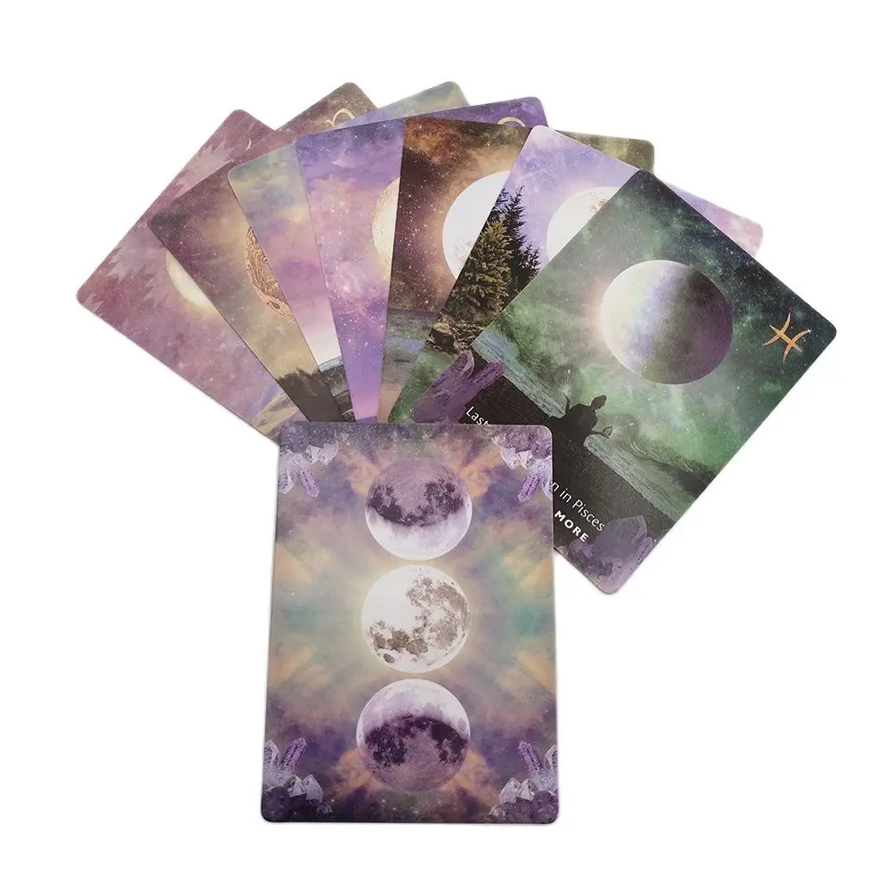 Moonology Oracle Card Mystic Divination Gameplay Karty wróżenia Manifestation Fate Tarot Deck Wersja angielska Gra planszowa