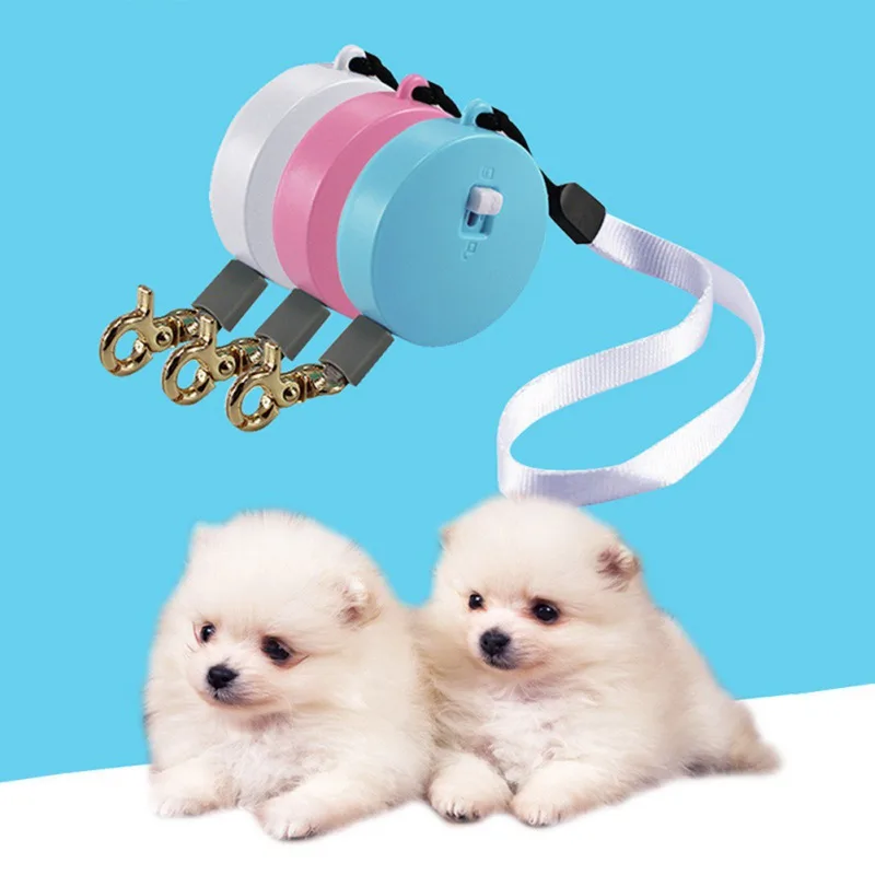 2m Retractable Dog Leash Adjustable Length Mini Portable Leash for Small to Medium Breeds