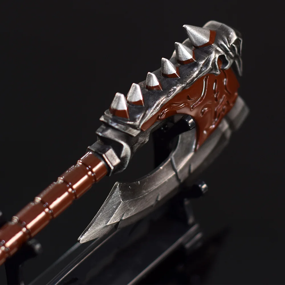 19 CM World of Warcraft Gorehowl Bijl Spel Periferie Volledig Metalen Ambachtelijke Wapen Grommash Hellscream Zwaard Collectible Katana Jongen Speelgoed