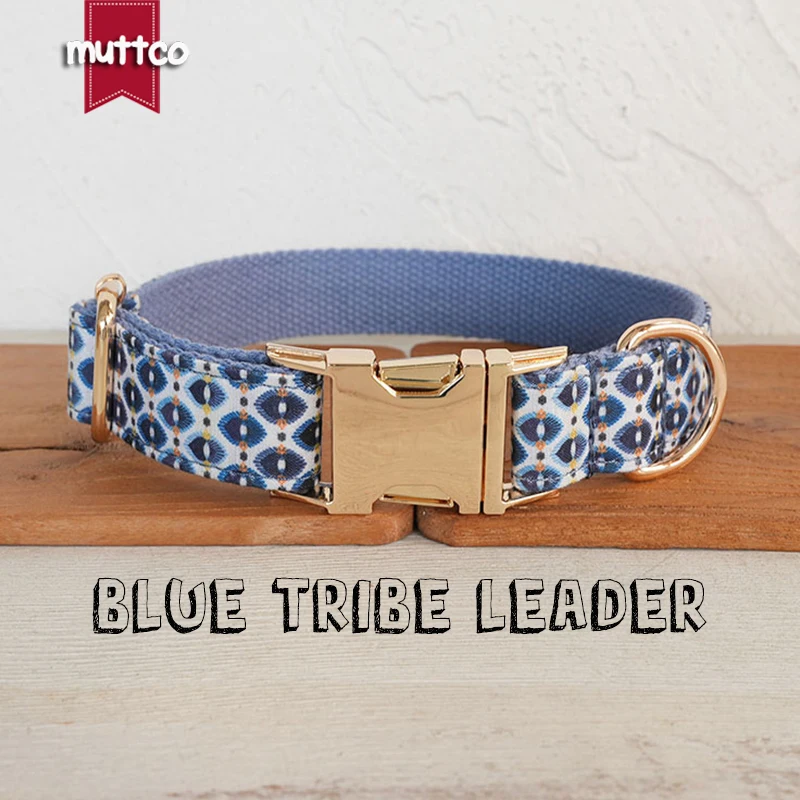 MUTTCO the small checkered pattern of blue and white BLUE TRIBE LEADER show a simple and fresh temperament 5 sizes UDC199