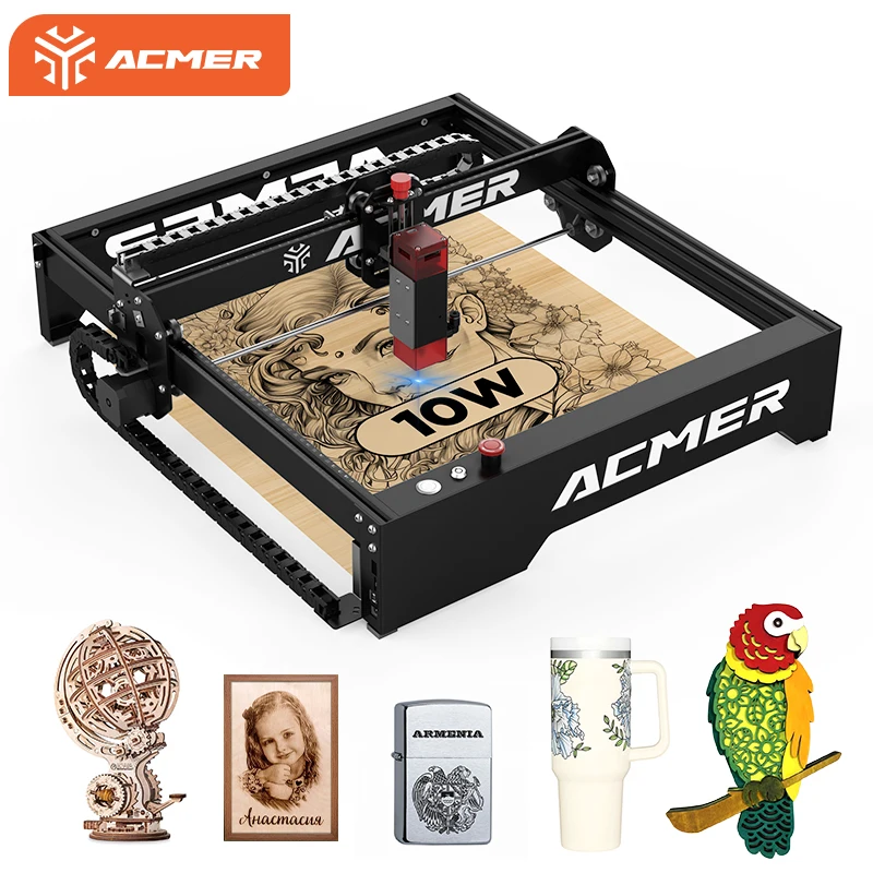 

ACMER P1 10W Mini Laser Engraving Machine With 10W Laser Head For Metal Wood Acrylic Laser Engraver Cutter Machine 400x410cm