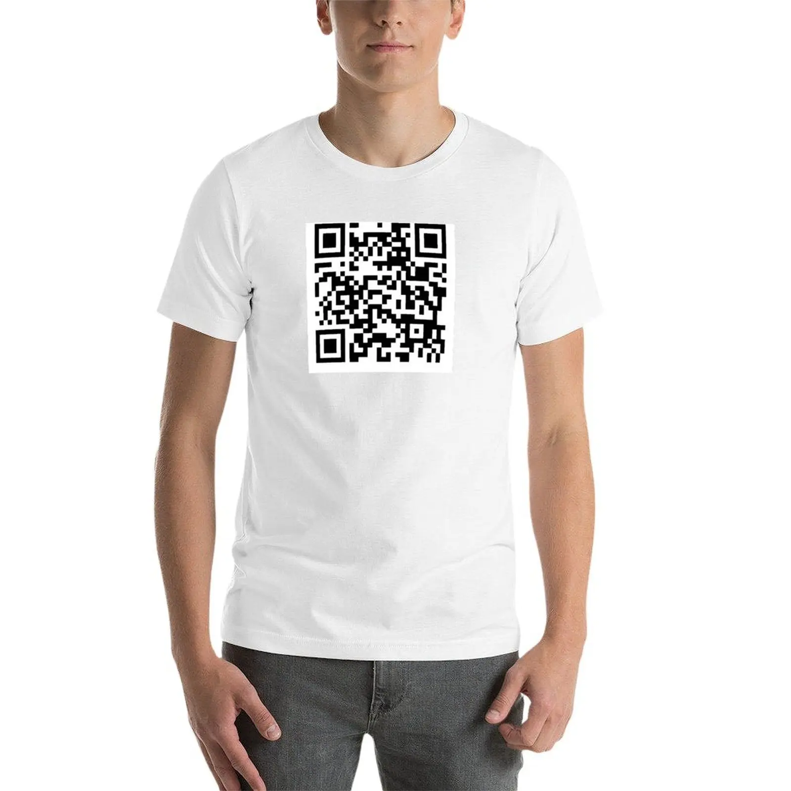 Wet fart QR code joke meme T-Shirt man tshirt t shirt man designer t shirts for man graphic funny T-shirt view 3