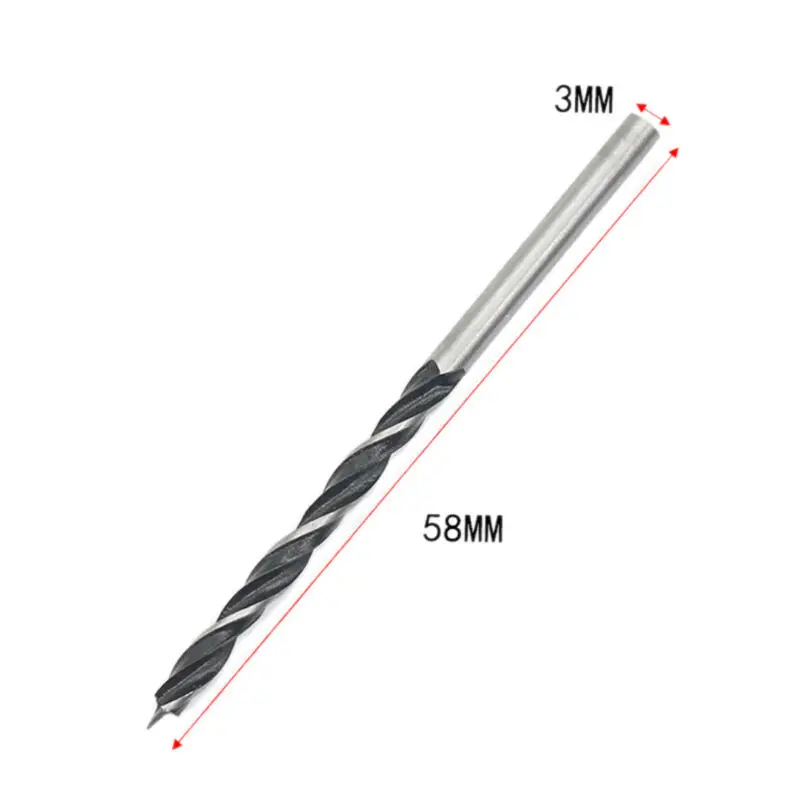 10 Pack 3mm Wood Drill Bits With Center Point High Hardness Precision Twist Drills For Wood And Artificial Wood 58mm Length