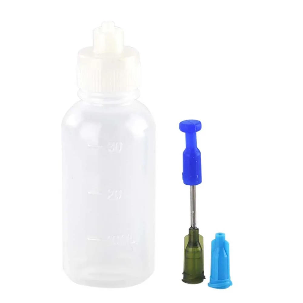 Luer Lock Bottles Applicator Squeeze Bottles Needle Tip Plastic Squeeze Bottles 30ml Stainless Steel Blunt Tip 14G