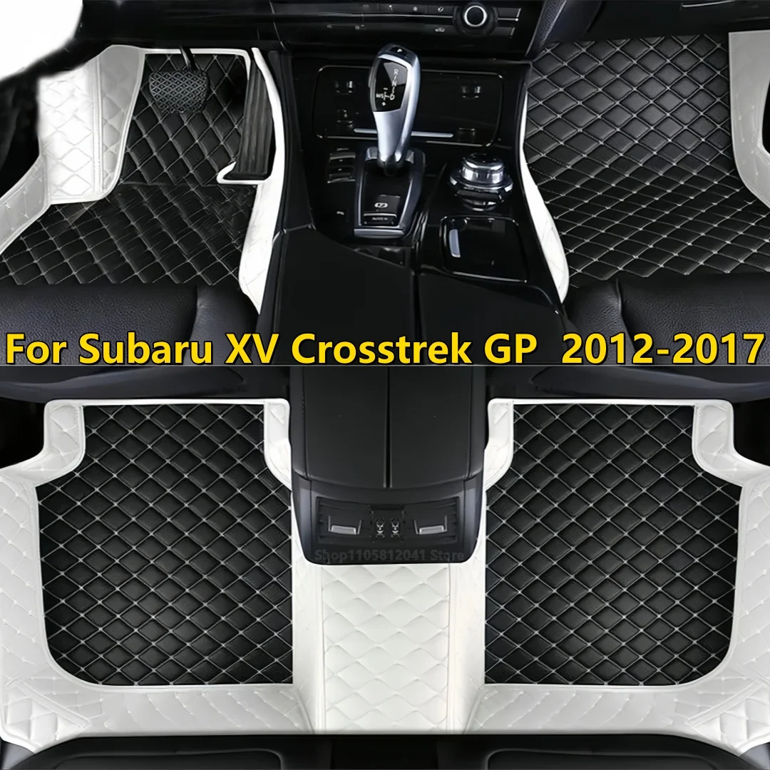 Auto Carpets Car Floor Mats For Subaru XV Crosstrek GP 2012 2013 2014 2015 2016 2017 Leather Carpet Auto Interior Accessories