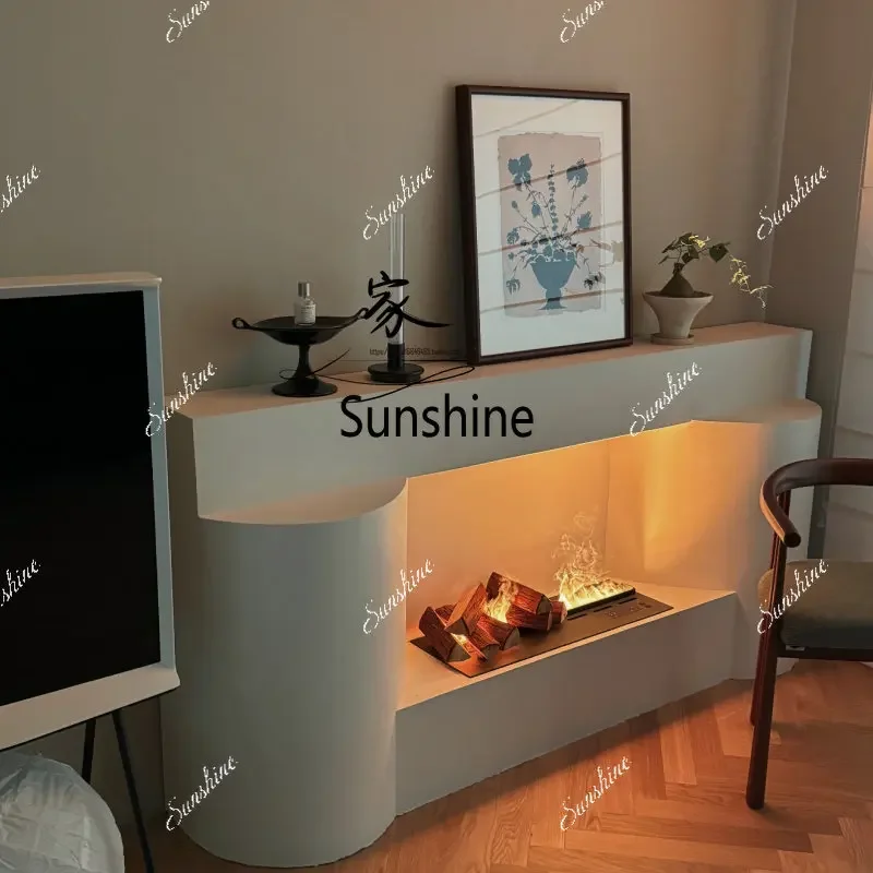 French vintage solid wood fireplace rack for living room and home useT*