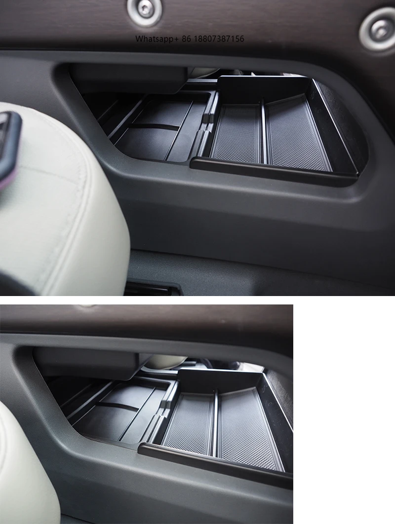 

90 110 TWO FIVE DOORS SILICON BLACK CENTRE CONSOLE LOWER STORAGE BOX forLAND ROVER NEW DEFENDER 2020-ON