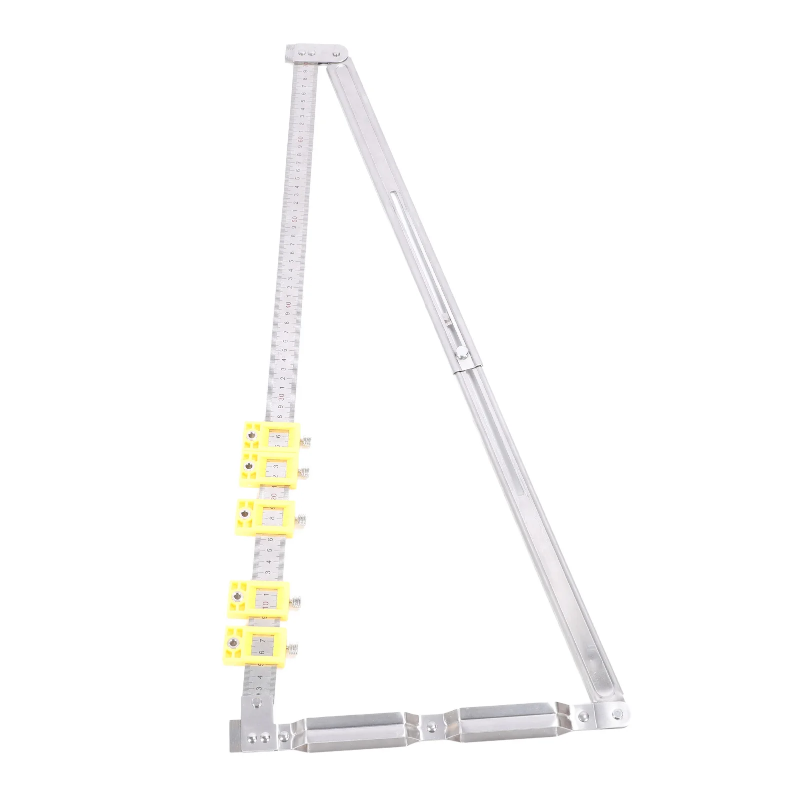 Hole Drilling Locating Ruler Stainless Steel Adjustable Locator Ruler Sturdy Rustproof Quick and Accurate for Woodworking Use
