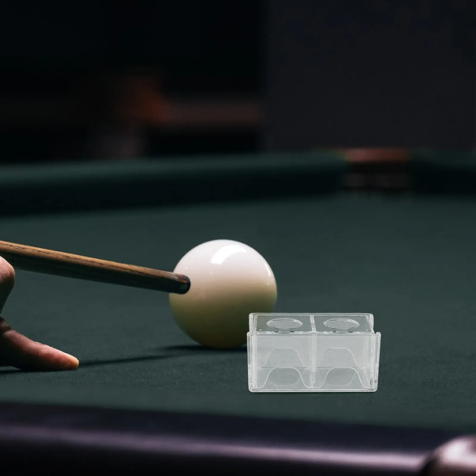 5Pcs Acrylic Billiard Chalk Storage Cube Transparent Pool Cue Chalk Holder Dry Protection Easy Color Id Portable for Bars