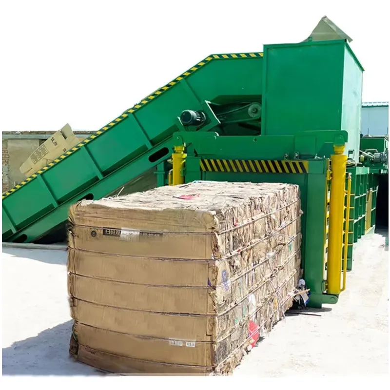 Fully Automatic Horizontal Baler High Density Press For Cotton Linen Jute Textile Mill Scrap Compression Yard