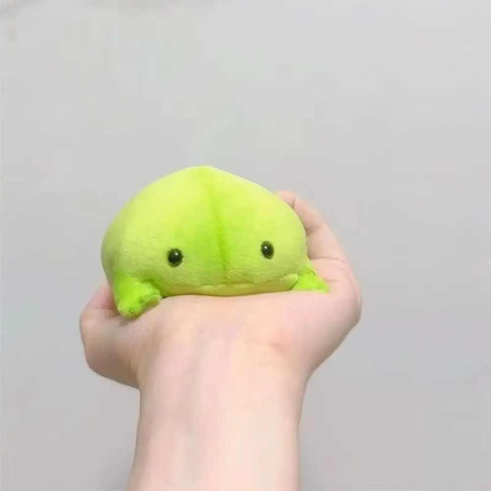 Cartoon Style Green Frog PP Cotton Soft Material Frog Keychain Green Color Fluffy Texture Stuffed Animal Decompress Animals view 2