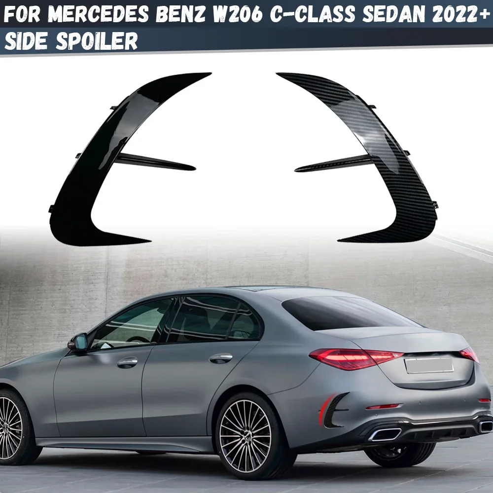 

Rear Bumper Side Canard Splitter For Mercedes Benz W206 C Class Sedan C200 C260 C300 AMG 2022 2023+ Air Vent Cover