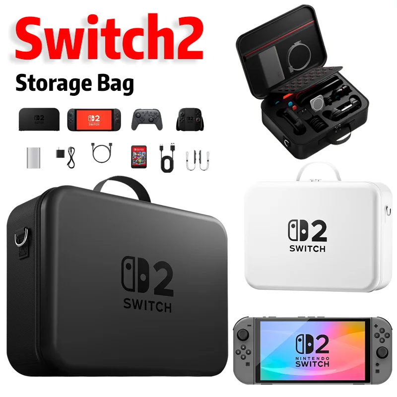 

Large Carrying Storage Bag Case for Switch 2 OLED Console Pro Controller Travel Protective Case For Switch2 Accessories