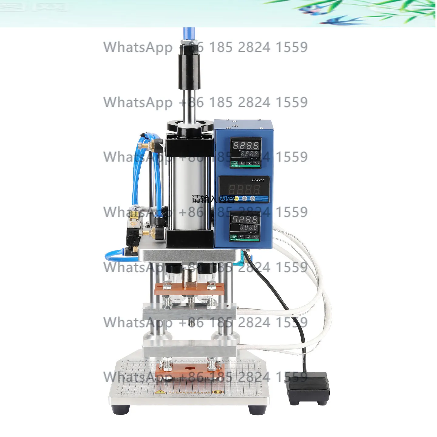 

220V ，110V Pneumatic double-rod top and bottom heating (4*15cm) seamless sealing machine