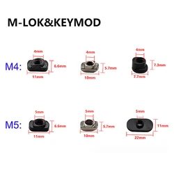 ねじとナットの交換用レール,m4,m5 moe,M-LOK,keymod,t-nut,レールセクション,ハンティング,10個