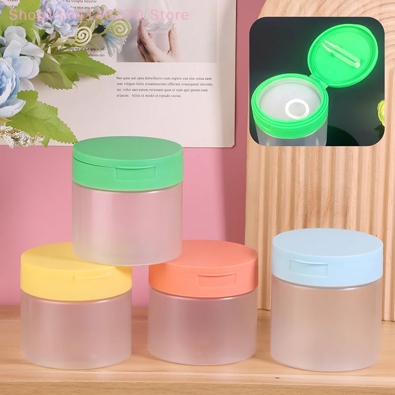 

250/300/350 Ml Makeup Remover Cotton Cream Jar Lid Body Lotion Scrub Jar Cosmetic Container Travel Portable Bottle With Tweezers