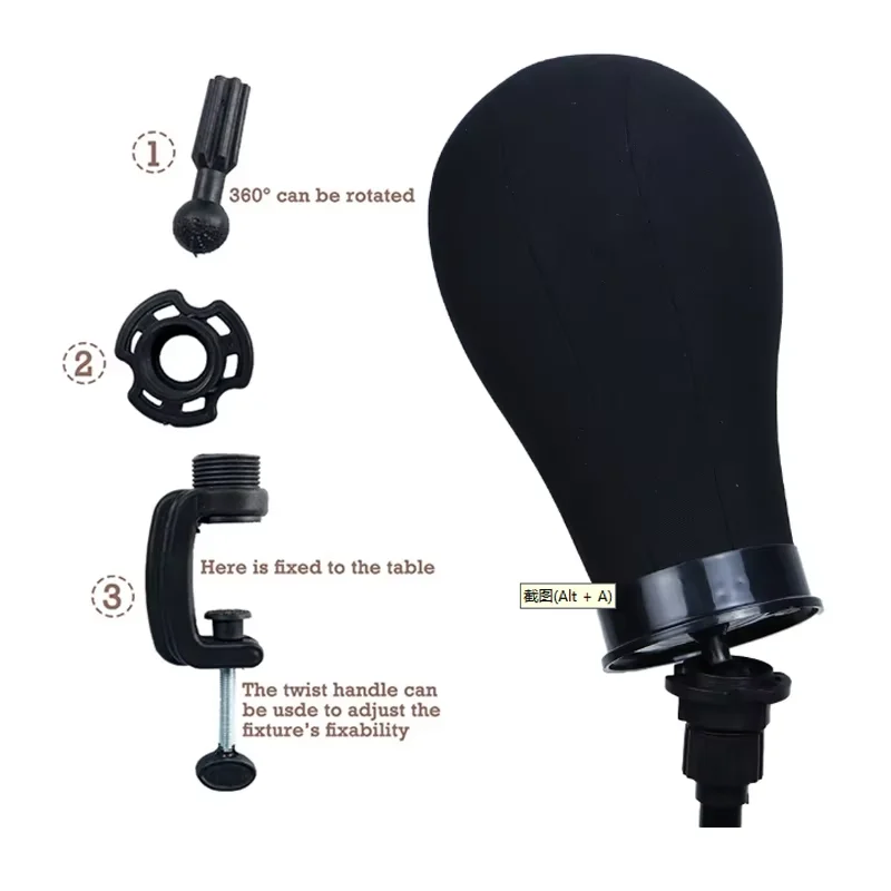 21-23 بوصة قماش أسود كتلة شعر مستعار رئيس لصنع الباروكات عرض التصميم عارضة أزياء القزم رئيس