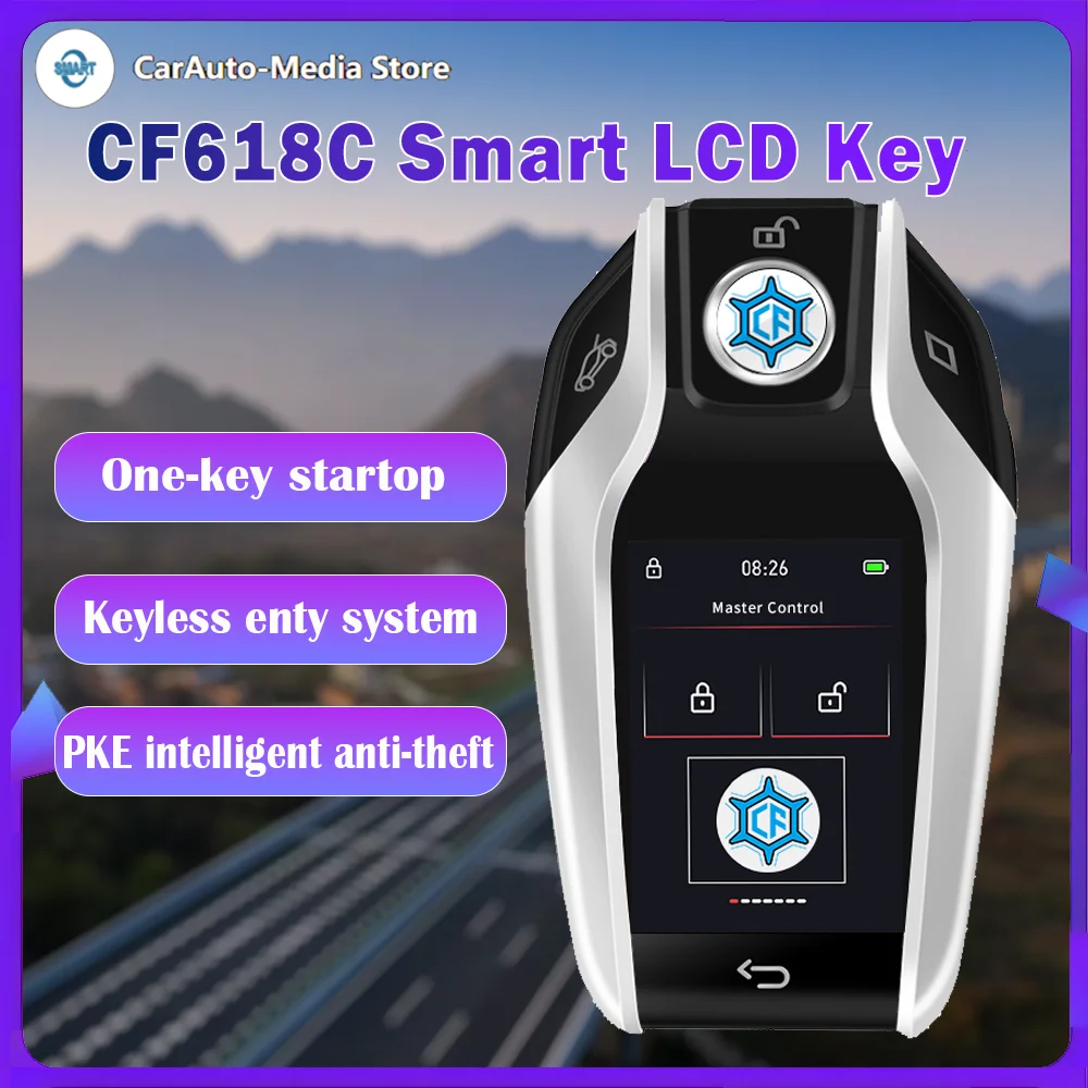 Remote Modified Universal Smart LCD Key APP Customized wallpaper CF618C For BMW Car Comfortable Entry Auto lock