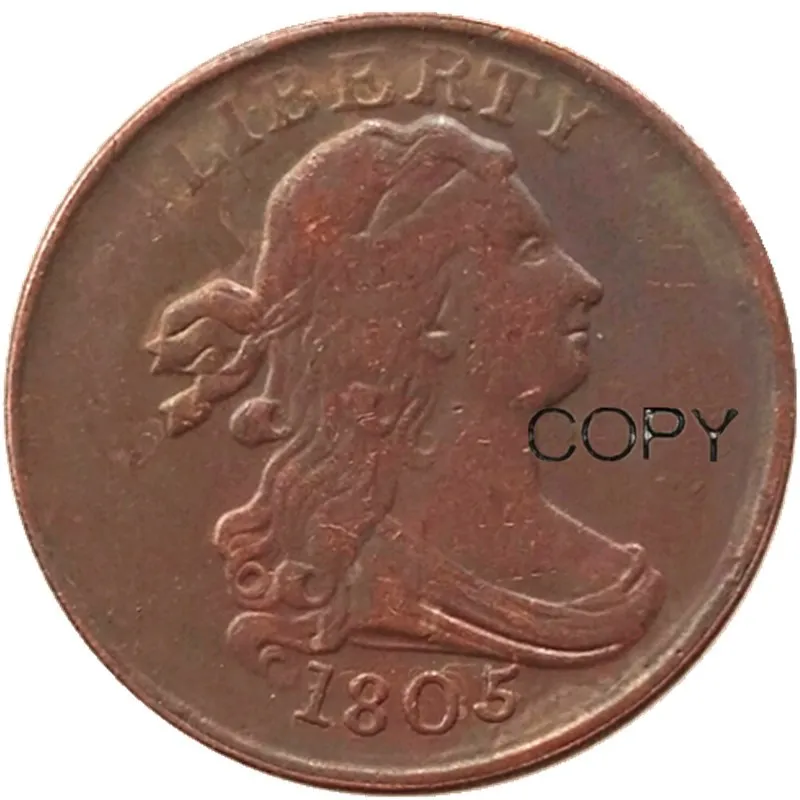 US 1800-1808 Optional Draped Bust Half Cent Copper Copy Decorate Coin