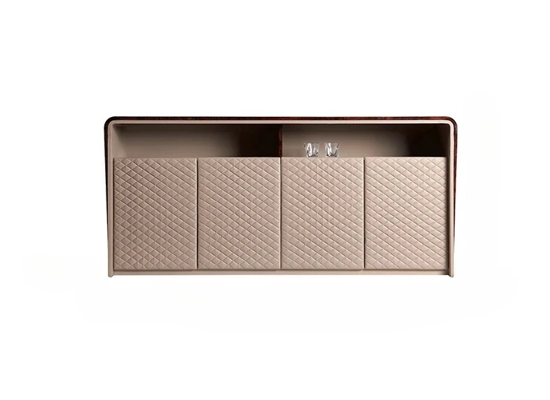 

Italian Light Luxury Side Cabinet All Solid Wood Dining Table Modern Simple Brand Cabinet